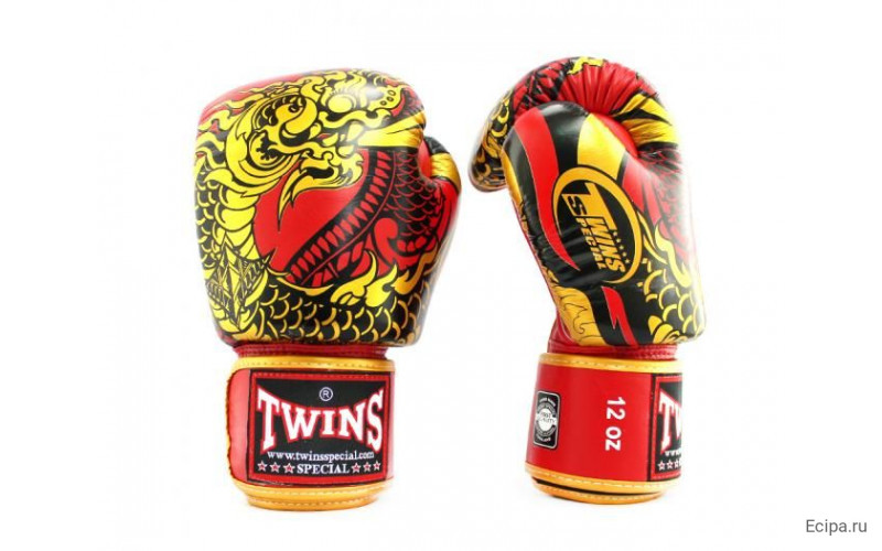 Боксерские перчатки Twins Special FBGVL3-52 Dragon red 10 oz
