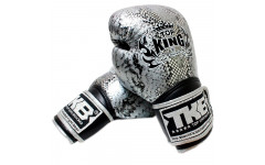 Боксерские перчатки TKB Snake Black Silver 16 oz