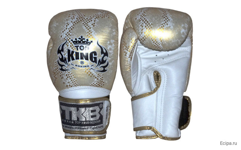Боксерские перчатки TKB Snake White Gold 16 oz