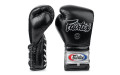 Боксерские перчатки на шнурке Fairtex BGL7 black 10 oz Боксерские перчатки на шнурке Fairtex BGL7 black 10 oz