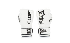 Боксерские перчатки турнира Glory Fairtex BGVG1 white 10 oz