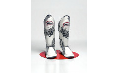 Защита голени Twins Special FSGL10-49 white black - XL Защита голени Twins Special FSGL10-49 white black - XL