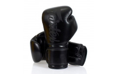 Боксерские перчатки Fairtex BGV14 Solid Black 12 oz