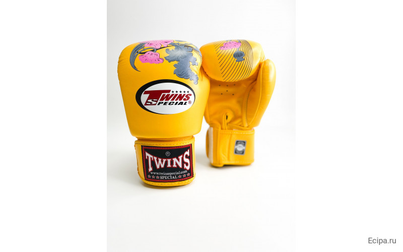 Боксерские перчатки Twins FBGVL3-13 yellow 10 oz