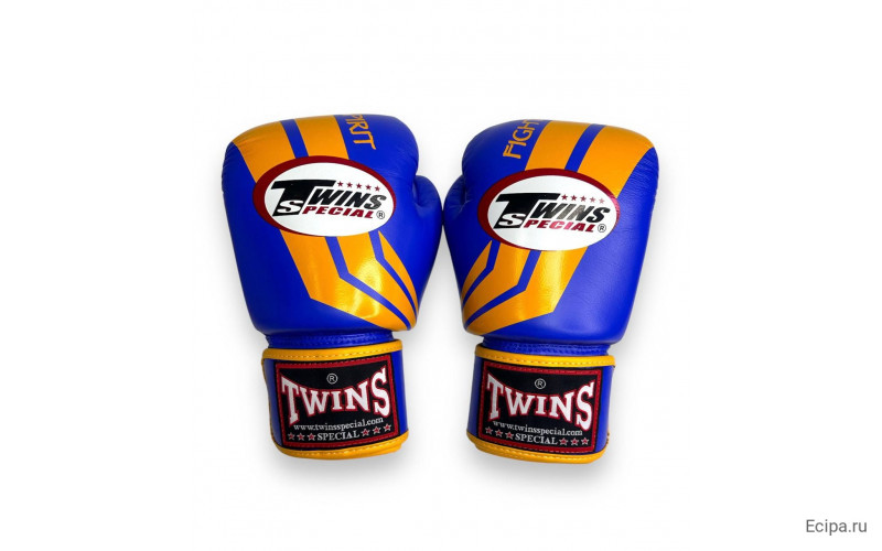 Боксерские перчатки Twins FBGVL3-43 blue yellow 10 oz