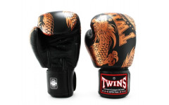 Боксерские перчатки TWINS FBGVL3-49 black brown 10 oz
