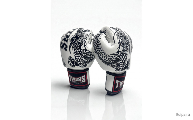 Боксерские перчатки TWINS FBGVL3-49 white black 12 oz