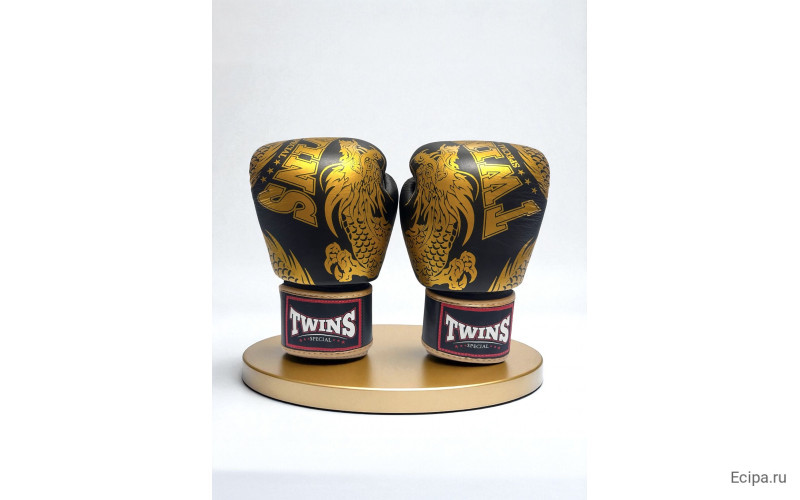 Боксерские перчатки TWINS FBGVL3-49 black gold 16 oz
