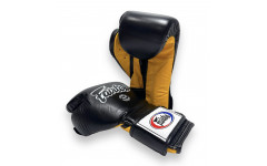 Боксерские перчатки Fairtex BGV9 black yellow 16 oz