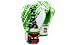 Боксерские перчатки TWINS FBGVL3-TW2 WHITE-GREEN 10 oz