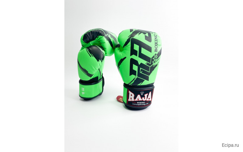 Боксерские перчатки Raja model 3 green 16 oz