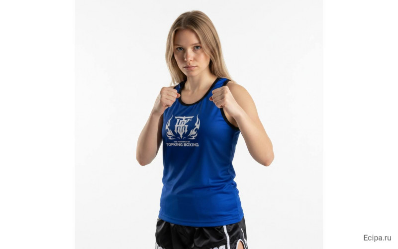 Майка для соревнований Top King Boxing blue XL